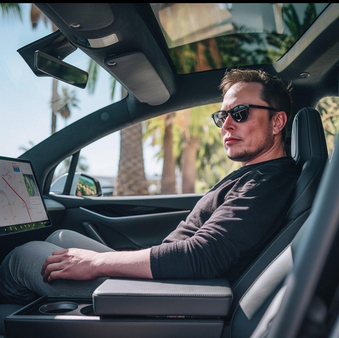 Tesla Model 2 Cybercab / Robotaxi interior (and exterior "glimpse") concept shown in Tesla shareholder video 20240523_215448