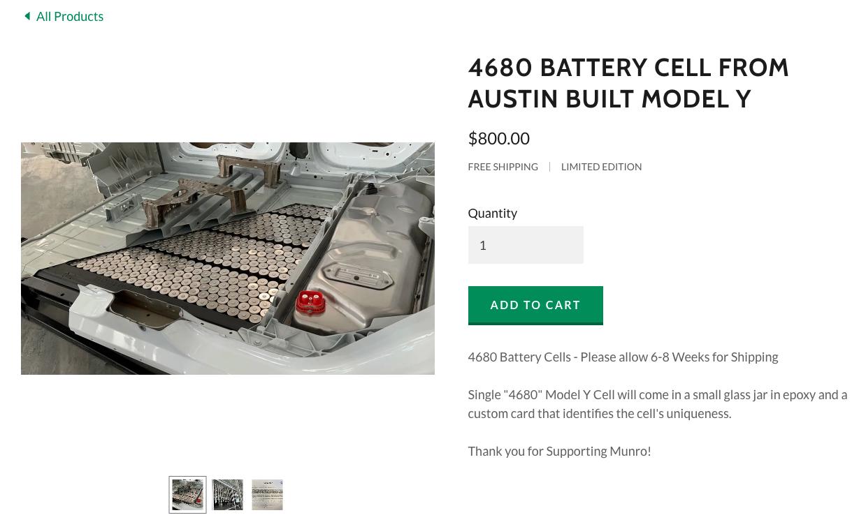 Tesla Model 2 Munro Associates getting a New Model Y with 4680 cells for teardown & visiting IDRA for Giga Press review 4680 Battery Cell from Austin Built Model Y 2022-06-29 13-37-37