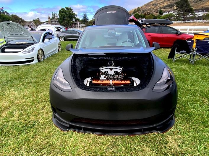 Tesla Model 2 Tesla Owners Takeover San Luis Obispo, CA August 6, 2022 air tank frunk blk-0012