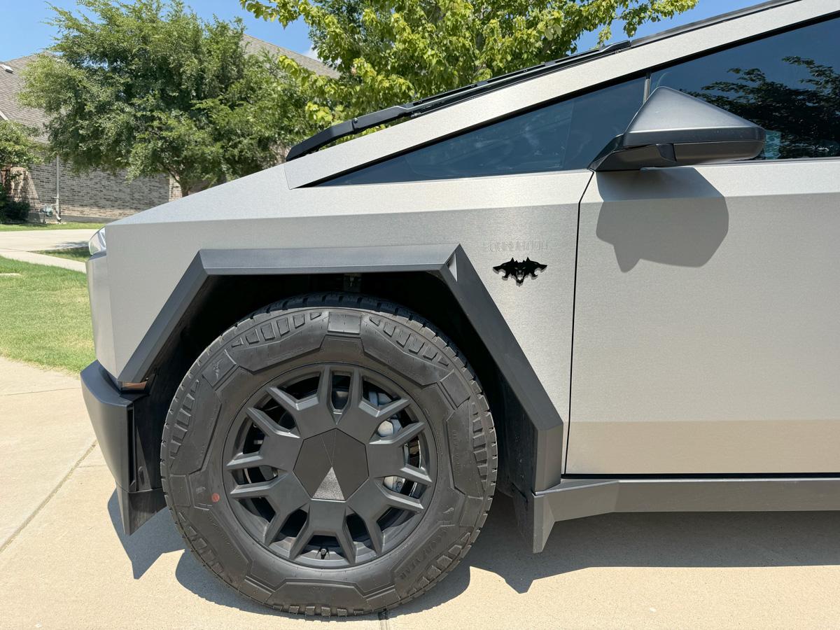 Tesla Model 2 ? Introducing the Cyberbeast 3D Laser-Cut Emblem Badge Gloss Black Acrylic cyberbeast-emblem-front-quarter