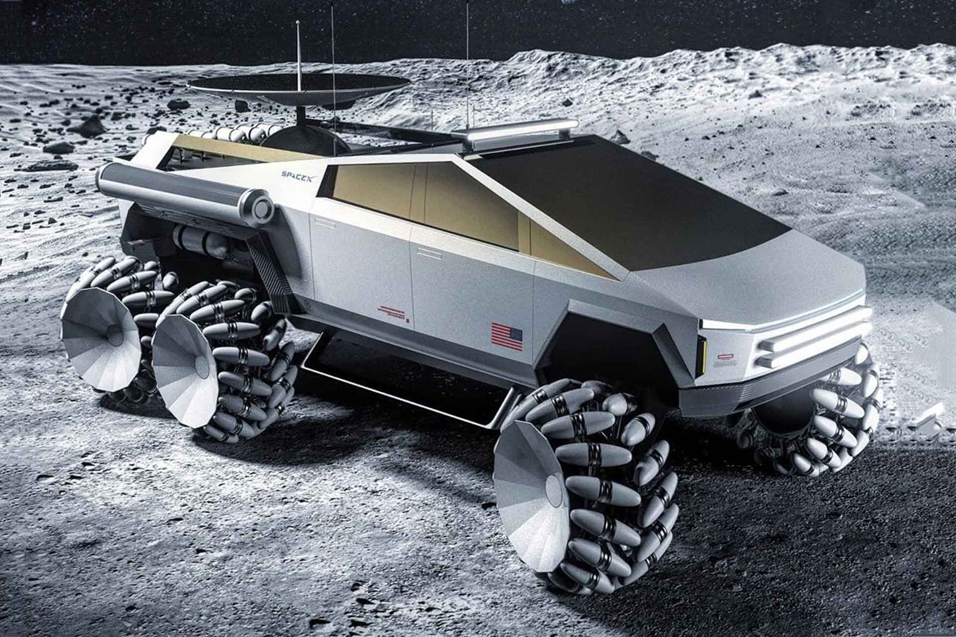 Tesla Model 2 Toyota heading to the moon, developing Lunar Cruiser cybertruck-lunar-rover-1