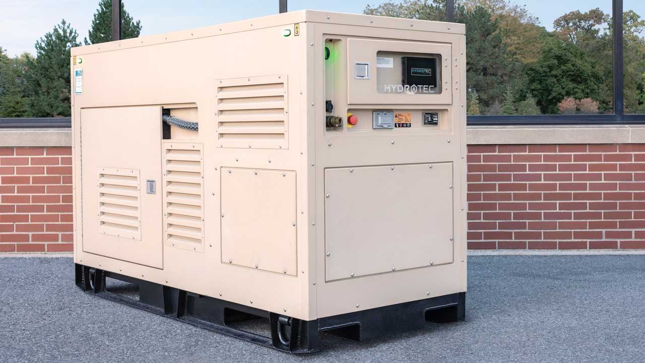 Tesla Model 2 GM Says Its Fuel Cell Generators Could Enable EV Fast-Charging drotec-prototype-palletized-mobile-power-generator