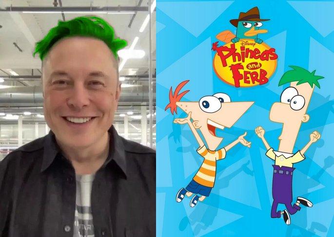 Tesla Model 2 elon musk phineas and ferb ferbcom