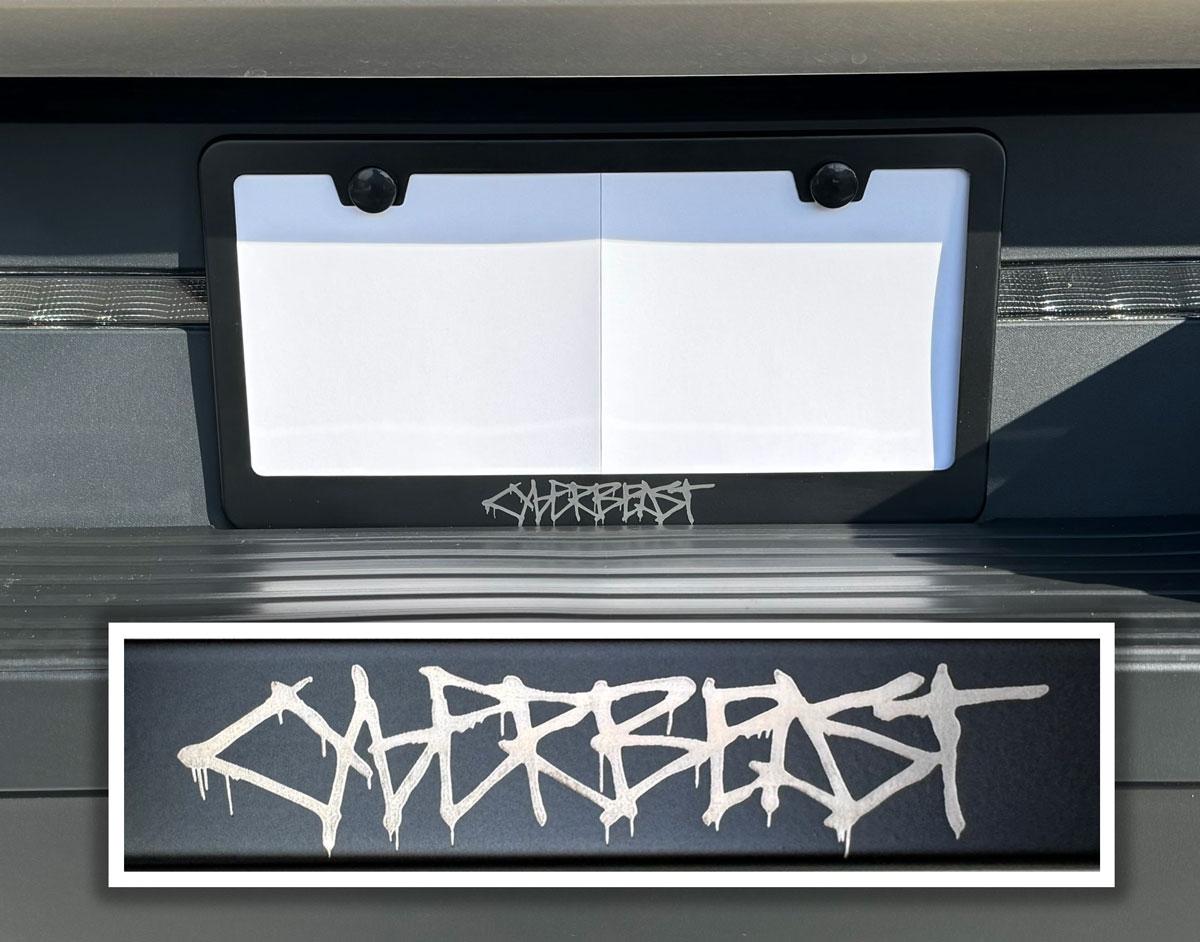 Tesla Model 2 ? [Giveaway] Custom License Plate Frame Raffle (with Your Text) + Discount Code frame-cyberbeast-thumbnail