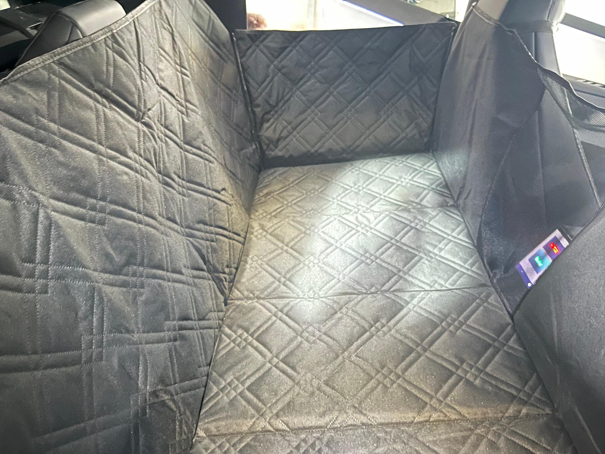 Tesla Model 2 ELECFRESH | Product Testing | Cybertruck Backseat Pet Cover Solution IMG_1651