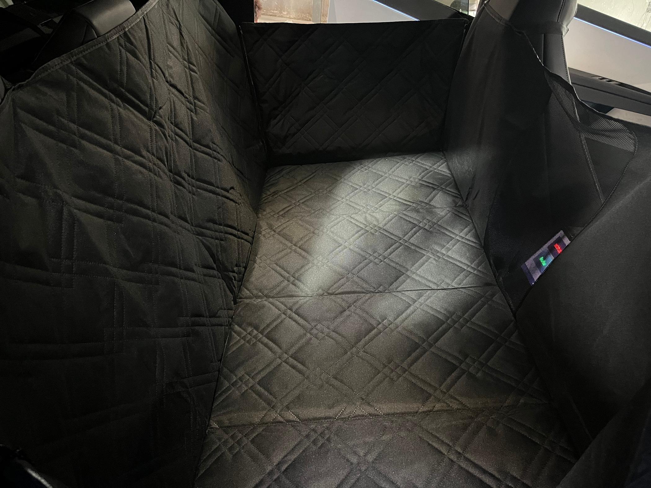 Tesla Model 2 ELECFRESH | Product Testing | Cybertruck Backseat Pet Cover Solution IMG_1652