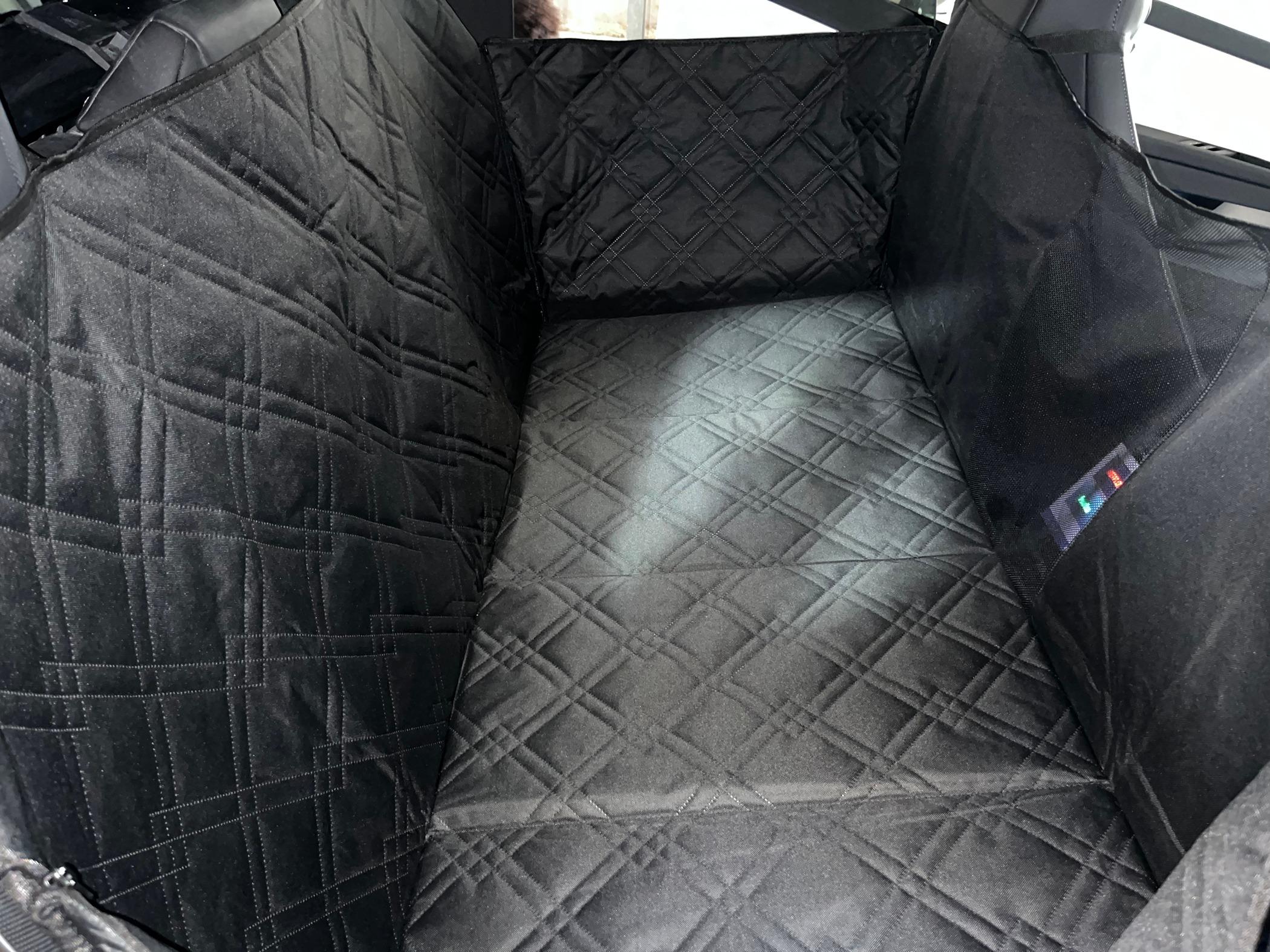 Tesla Model 2 ELECFRESH | Product Testing | Cybertruck Backseat Pet Cover Solution IMG_1654