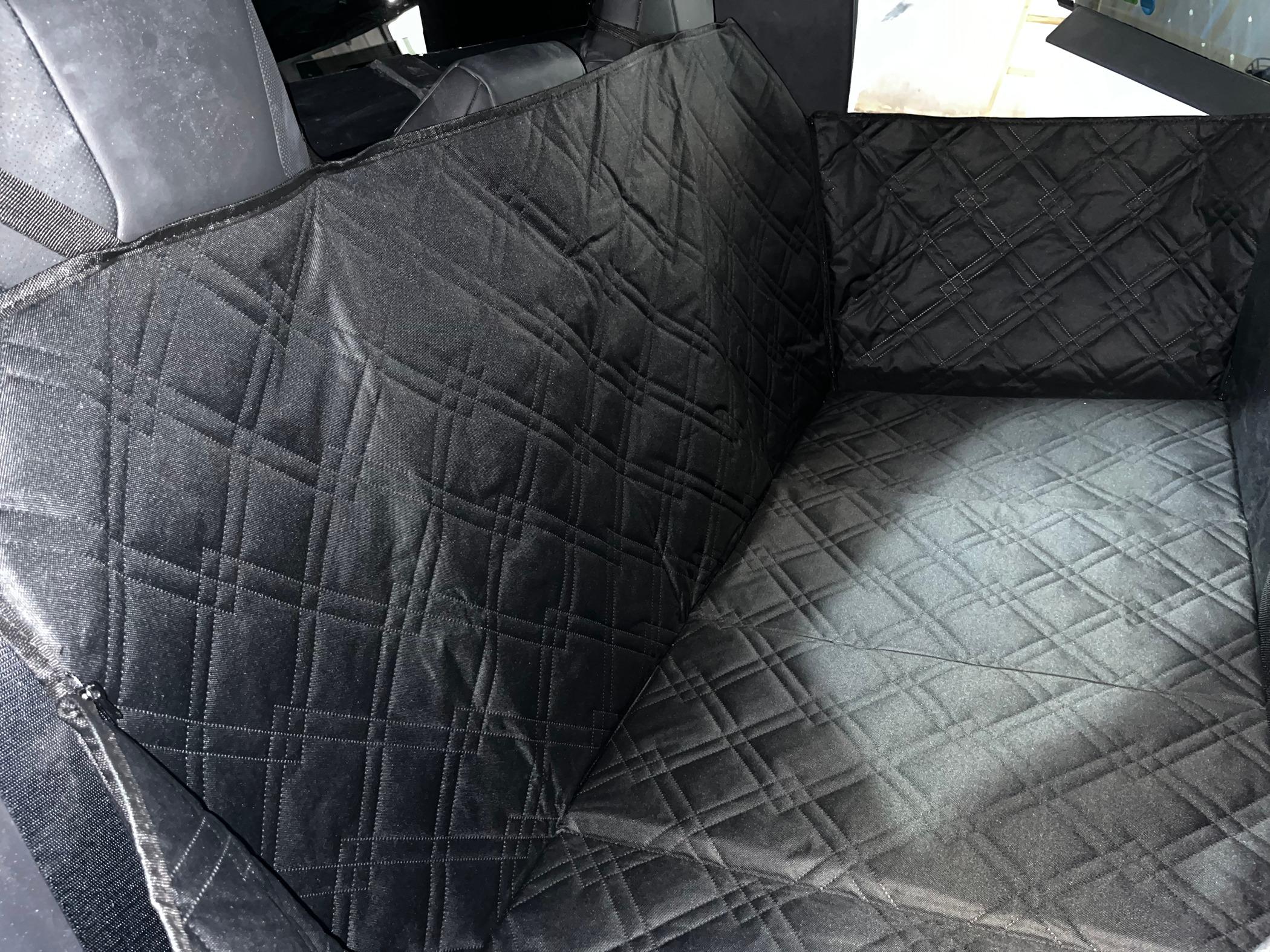 Tesla Model 2 ELECFRESH | Product Testing | Cybertruck Backseat Pet Cover Solution IMG_1655