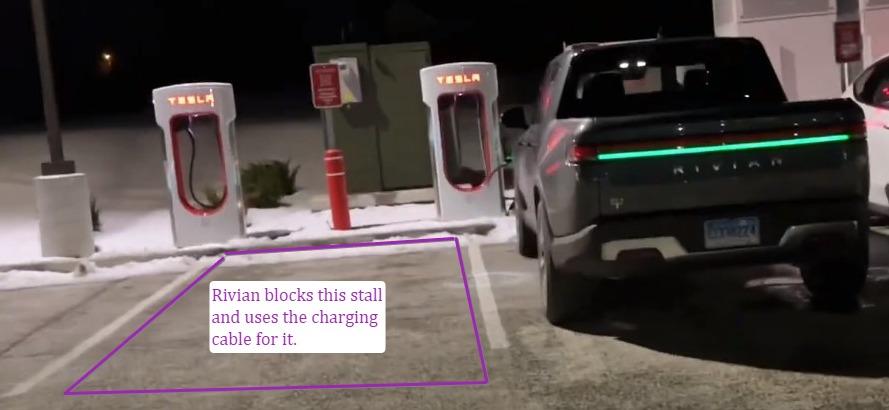 Tesla Model 2 Ford/GM/Superchargers... the ELEPHANT in the room...... Rivian Screenshot of (507) One of the first Rivian R1T’s Charging at a Tesla Supercharger Equi