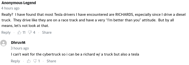 Tesla Model 2 Tesla drivers say they've faced more incidents of road rage since they started driving the electric cars Screenshot from 2022-12-05 18-25-45