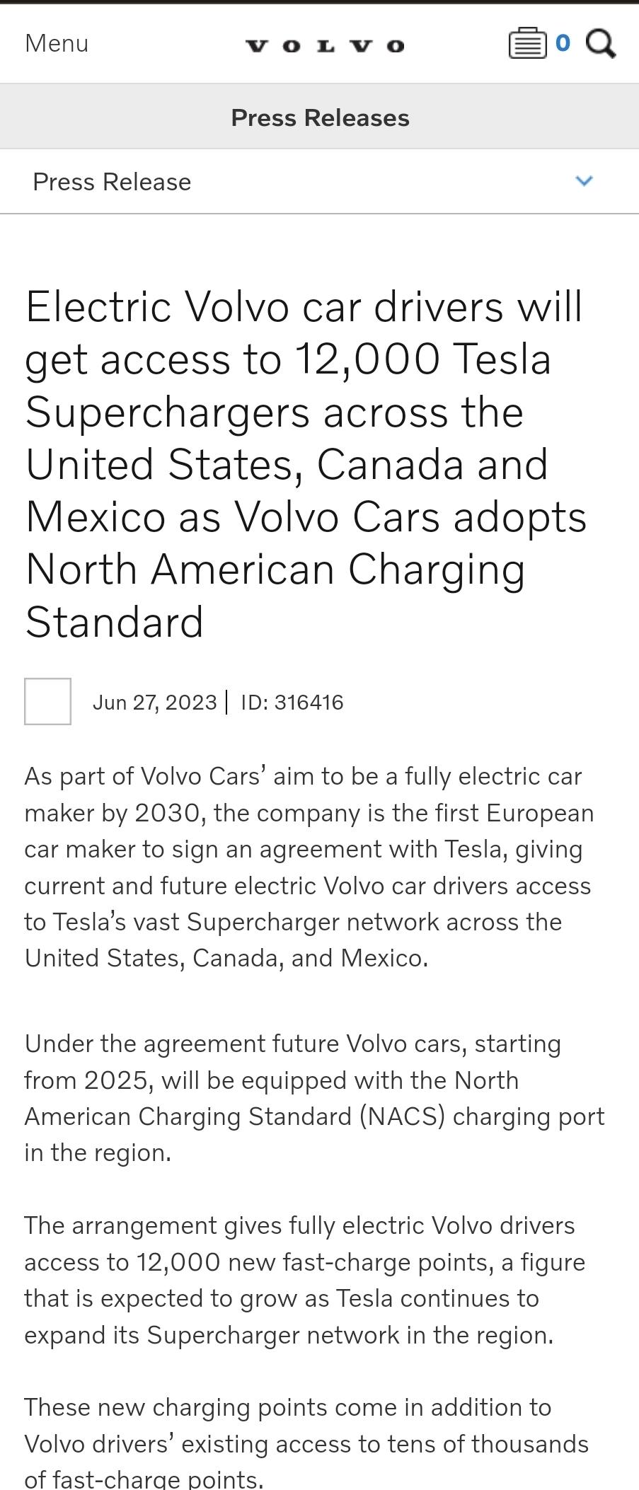 Tesla Model 2 Add Volvo to the NACS crew! Screenshot_20230627_135743_Chrome