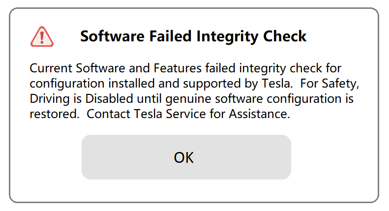 Tesla Model 2 Jailbreak Tesla SoftwareIntegrity