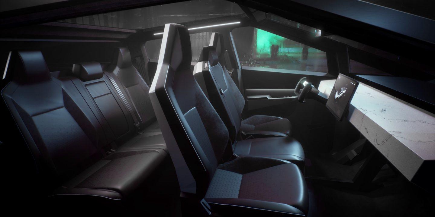 Tesla Model 2 Will CyberTruck get the Yoke Steering Tesla-Cybertruck-interior