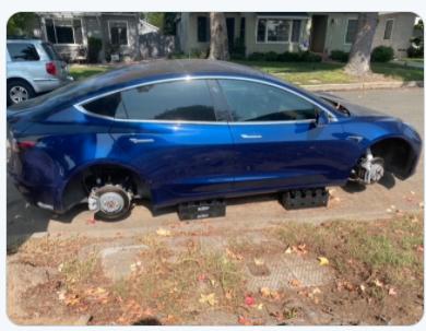 Tesla Model 2 Tesla Wheels, Rims A ‘Hot Commodity’ In Palms, Mar Vista Areas Tesla stolen wheels