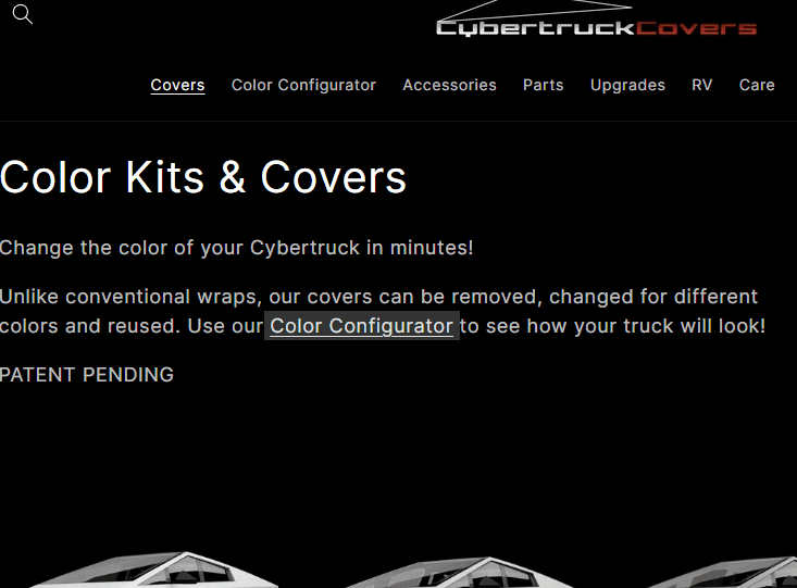 Tesla Model 2 CybertruckCovers saying hi! Introducing quick change reusable color cover kit & more parts / accessories for Cybertruck! zimage7742